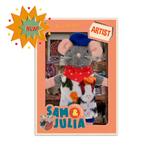 Het Muizenhuis - Knuffelmuis de kunstenaar - 12 cm, Nieuw