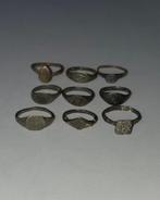 Oud-Romeins naar Middeleeuwen Brons Ring - Loting 9 ringen, Sieraden, Tassen en Uiterlijk, Antieke sieraden