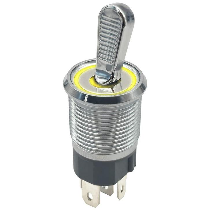 ProRide Metalen Tuimelschakelaar 12-24V OFF-ON - Inbouw -, Doe-het-zelf en Verbouw, Elektra en Kabels, Nieuw, Verzenden