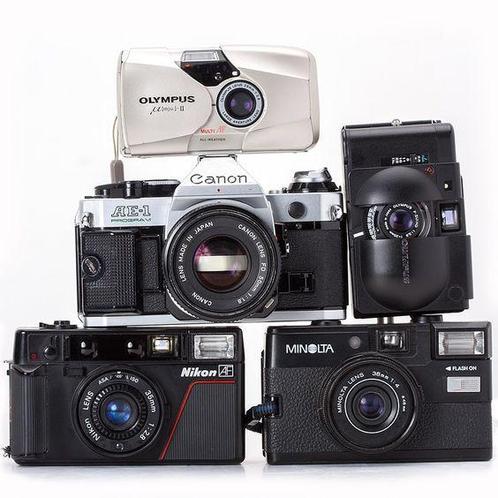 INKOOP: Oude analoge film cameras. Direct uitbetaald., Audio, Tv en Foto, Fotocamera's Analoog, Compact, Nieuw