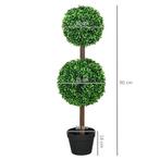 TRUUSK Set van 2 Kunstmatige Buxus Planten - 90 cm met Dubbe, Huis en Inrichting, Kasten | Dressoirs, Verzenden, Nieuw