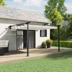vidaXL Wandgemonteerde Pergola Crème 3 x 3 m Staal, Verzenden, Nieuw