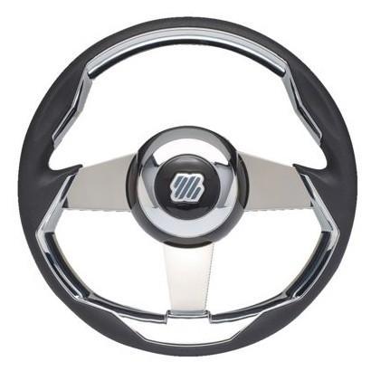 Ultraflex Stuurwiel Grimani Zwart met RVS Spaken 35 cm, Watersport en Boten, Bootonderdelen, Nieuw, Ophalen of Verzenden
