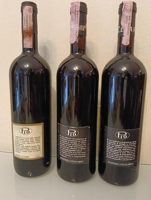 1998 Il Bricco, 1991 Barbaresco & 1986 Barolo, Pio Cesare -, Verzamelen, Wijnen