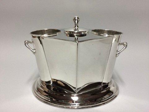 Wijnkoeler - Wijnkoeler voor twee flessen in Art Deco stijl, Antiek en Kunst, Curiosa en Brocante