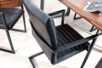 industrieele sledestoel LOFT antiek zwart met armleuning, Huis en Inrichting, Stoelen, Ophalen of Verzenden, Nieuw