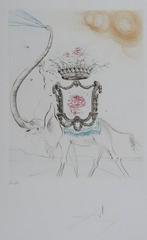 Salvador Dali (1904-1989) - Eléphant royal, Antiek en Kunst