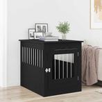 vidaXL Hondenbenchmeubel 80x64,5x71 cm bewerkt hout zwart, Dieren en Toebehoren, Hondenhokken, Verzenden, Nieuw