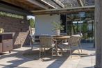 Manitoba  Prado dining tuinset 160 cm rond 7 delig zand, Tuin en Terras, Tuinsets en Loungesets, Ophalen of Verzenden, Nieuw
