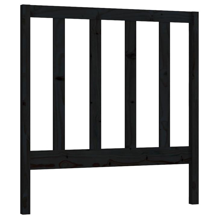 vidaXL Hoofdbord 81x4x100 cm massief grenenhout zwart, Huis en Inrichting, Slaapkamer | Bedden, Zwart, Nieuw, Hout, Verzenden