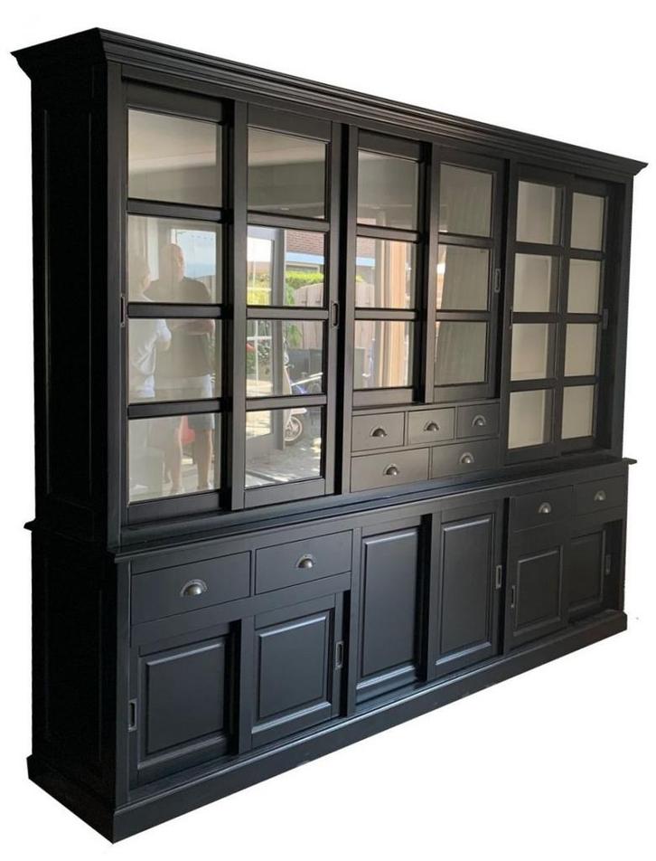 Buffetkast zwart Haarlem 285cm soft close, Huis en Inrichting, Kasten | Buffetkasten, Ophalen of Verzenden