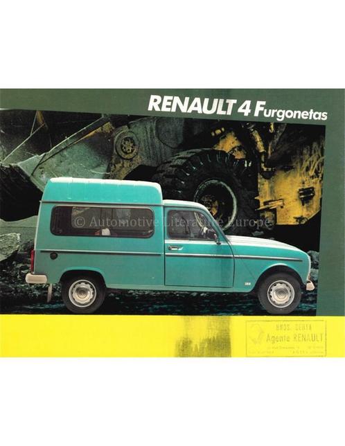 1985 RENAULT 4 BROCHURE FRANS, Boeken, Auto's | Folders en Tijdschriften, Renault