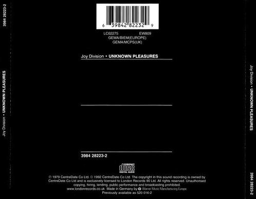 cd - Joy Division - Unknown Pleasures, Cd's en Dvd's, Cd's | Overige Cd's, Zo goed als nieuw, Verzenden