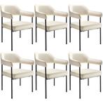 Eetkamerstoel Doé, gestoffeerd, stalen poten - Geweven stof, Verzenden, Nieuw