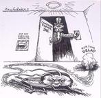 Pentekening Amerika - Tom Delay inc (lijst optie), Antiek en Kunst, Verzenden