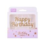 PME Taartkaarsje Happy Birthday Goud, Hobby en Vrije tijd, Taarten en Cupcakes maken, Verzenden, Nieuw