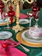 Tafelkleed voor grote tafels, droog groen damast -