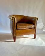 Fauteuil - Leder - Chesterfield oorfauteuil, Antiek en Kunst