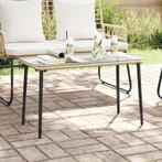 vidaXL Tuinstafel Naturel 80 x 40 x 45 cm poly rattan, Tuin en Terras, Tuintafels, Verzenden, Nieuw
