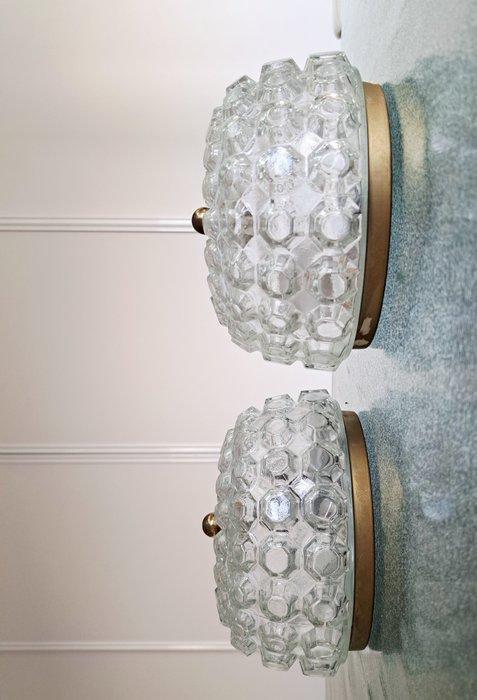 Limburg Glashütte - Plafondlamp (2) - Kristal -, Antiek en Kunst, Antiek | Lampen