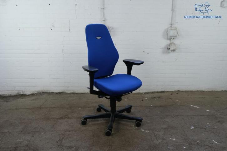Kinnarps | Bureaustoel | Gebruikt | Blauw gestoffeerd | Zwar, Huis en Inrichting, Bureaus, Gebruikt, Verzenden