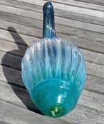 Iittala - Beeldje - Blue-green ribbed glass, Antiek en Kunst