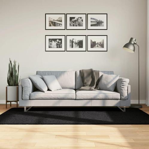 vidaXL Vloerkleed PAMPLONA shaggy hoogpolig modern 100x200, Huis en Inrichting, Stoffering | Tapijten en Kleden, Zwart, Nieuw