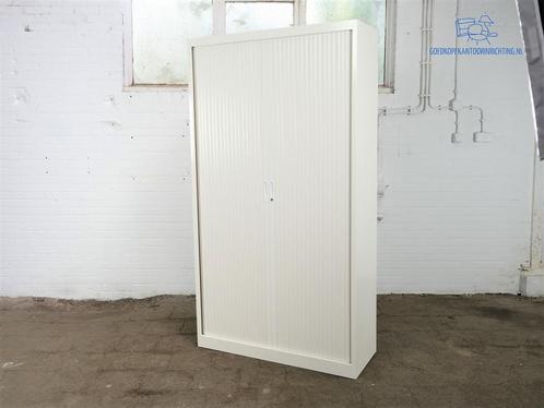 Hoge roldeurkast | Jong gebruikt | 4 legborden | Wit | HK110, Huis en Inrichting, Kasten | Roldeurkasten en Archiefkasten, Gebruikt