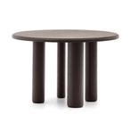 *WOONWINKEL* Kave Home Mailen Ronde Eettafel Donker Bruin Ho, Huis en Inrichting, Tafels | Eettafels, Verzenden, Nieuw