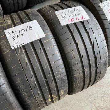 2 x Bridgestone Potenza S001 245-35-18 RFT Zomerbanden 5,5mm beschikbaar voor biedingen