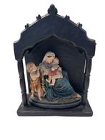 Altaar - Gips - 1940-1950 - Maagd met Kind en Johannes de