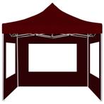 Partytent inklapbaar met wanden 2x2 m aluminium bordeauxrood, Tuin en Terras, Verzenden, Nieuw, 2 meter of meer, Partytent