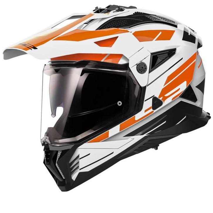 LS2 MX702 Pioneer II Namib Wit Oranje Adventure Helm, Motoren, Kleding | Motorhelmen, XXL, Nieuw met kaartje, Overige merken, Offroadhelm