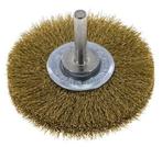 Messing Gegolfde Ronde Borstel Diameter 70 mm/ As 6 mm, Verzenden, Nieuw