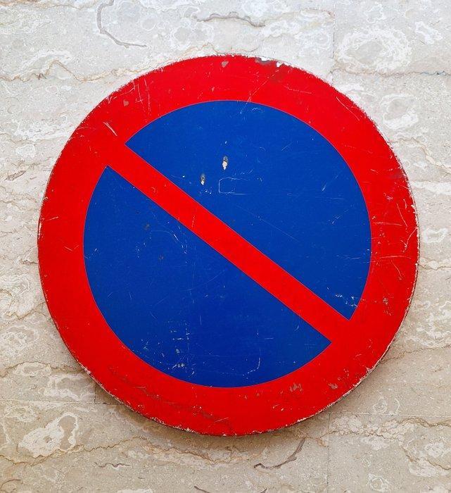 Parkeerverbod - Verkeersbord - Ferro massiccio, Antiek en Kunst, Antiek | Wandborden en Tegels
