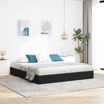 vidaXL Opslag bed met hoofdeinde met opslag Zwart 160 x 200, Huis en Inrichting, Slaapkamer | Bedden, Verzenden, Nieuw, Zwart