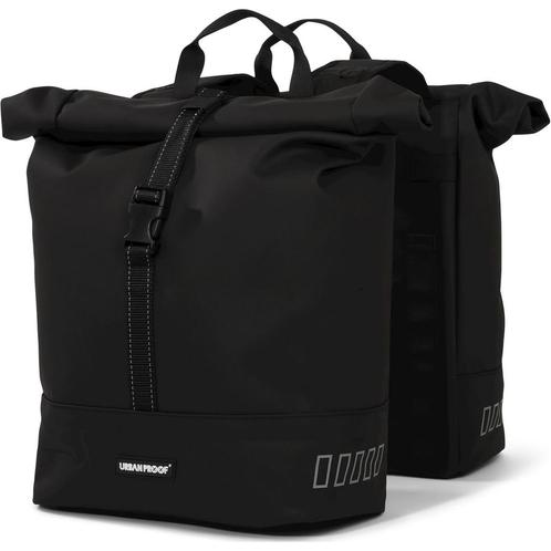 URBAN PROOF double rolltop bag 38L recycled zwart, Fietsen en Brommers, Fietsaccessoires | Fietstassen, Nieuw, Verzenden