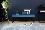 LIFA LIVING Halbank Londen - Bankje in Blauw - Velvet &, Huis en Inrichting, Verzenden, Nieuw