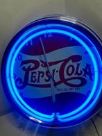 Lichtgevende horloge Pepsi Cola - Neonlichtbord - Plastic,, Antiek en Kunst