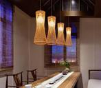 Japanse Bamboe Hanglamp – Handgeweven Rotan Sfeerverlichting, Huis en Inrichting, Verzenden, Nieuw