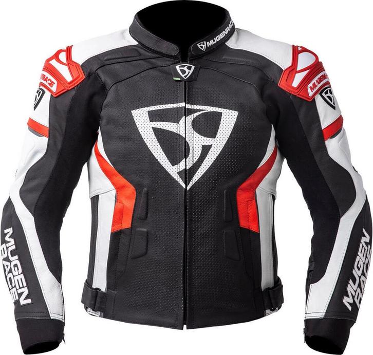 MUGENRACE Marcus Zwart Wit Rode Leren Jas, Motoren, Kleding | Motorkleding, Heren, Nieuw met kaartje, Jas | leer, Verzenden