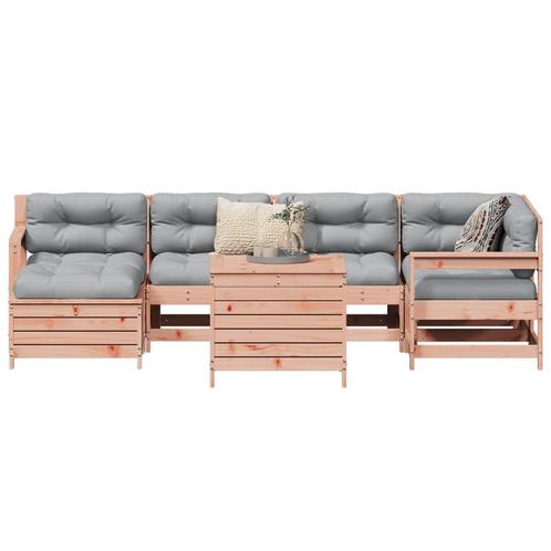 vidaXL 7-delige Loungeset massief douglas vurenhout, Tuin en Terras, Tuinsets en Loungesets, Loungeset, Nieuw, Verzenden