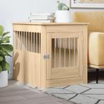 vidaXL Hondenbench 64,5x80x71 cm bewerkt hout sonoma, Dieren en Toebehoren, Hondenhokken, Verzenden, Nieuw