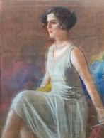 Gennaro Villani (1885-1948) - Ritratto di nobildonna, Antiek en Kunst, Kunst | Schilderijen | Klassiek