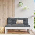 vidaXL Middenbank 120x80 cm massief grenenhout wit, Verzenden, Nieuw