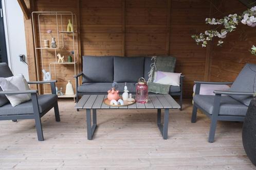 Loungeset Dublin antraciet, Tuin en Terras, Tuinsets en Loungesets, Ophalen of Verzenden