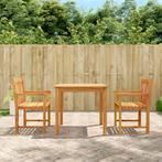 vidaXL 3-delige Tuinset massief acaciahout, 2 zitplaatsen, Nieuw, Tuinset, Verzenden
