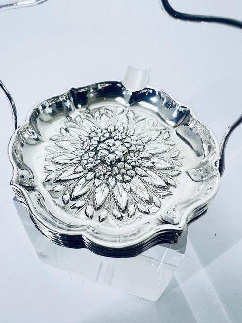 Asbak - 6 Asbakjes in houder - 917 - Kaart tafel asbakjes, Antiek en Kunst, Antiek | Goud en Zilver