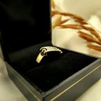 Pequignet bicolor gouden ring met staal en diamant; 0,06 ct., Gebruikt, Overige kleuren, Ophalen of Verzenden, Kleiner dan 17