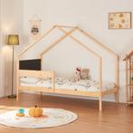 Kinderbed Sodankylä huisbed met onderschuifbed 90x200 cm nat, Verzenden, Nieuw